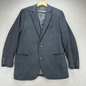 Chaps‎ Blazer Mens 44L Blue Two Button Jacket Sport Coat Paisley Business Party